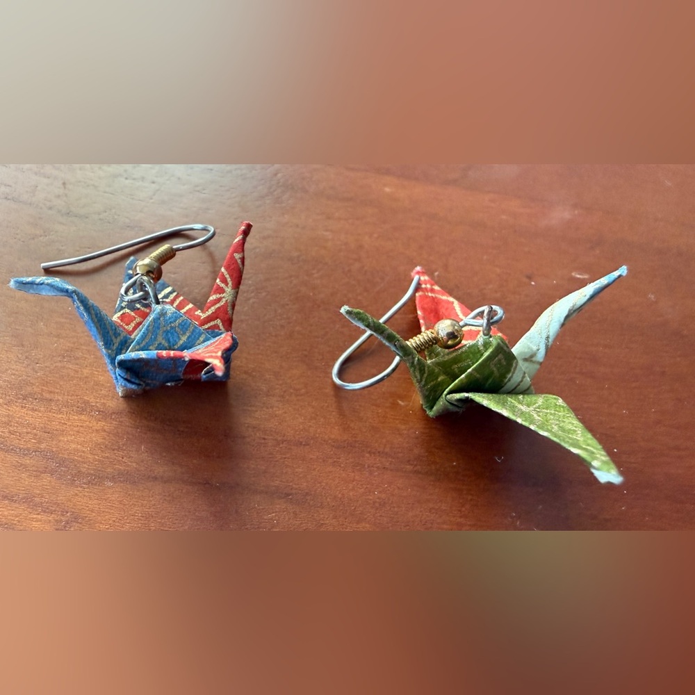 Origami Crane Earrings
